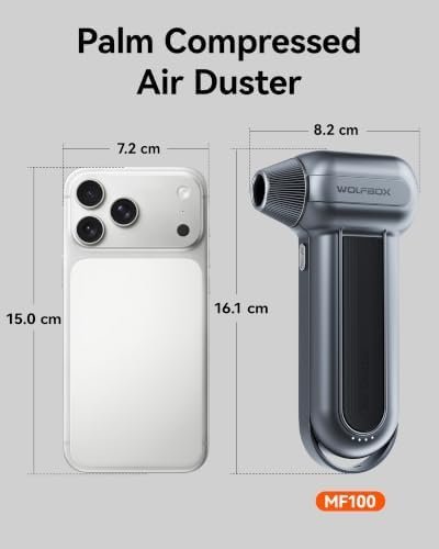 WOLFBOX MF100 Compressed Air Duster, 150000RPM Turbo Fan - Image 9