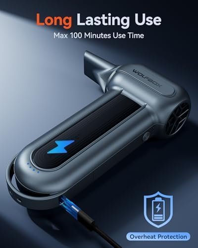 WOLFBOX MF100 Compressed Air Duster, 150000RPM Turbo Fan - Image 8