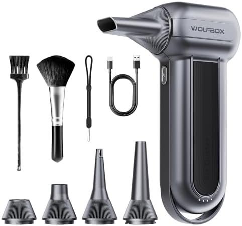 WOLFBOX MF100 Compressed Air Duster, 150000RPM Turbo Fan